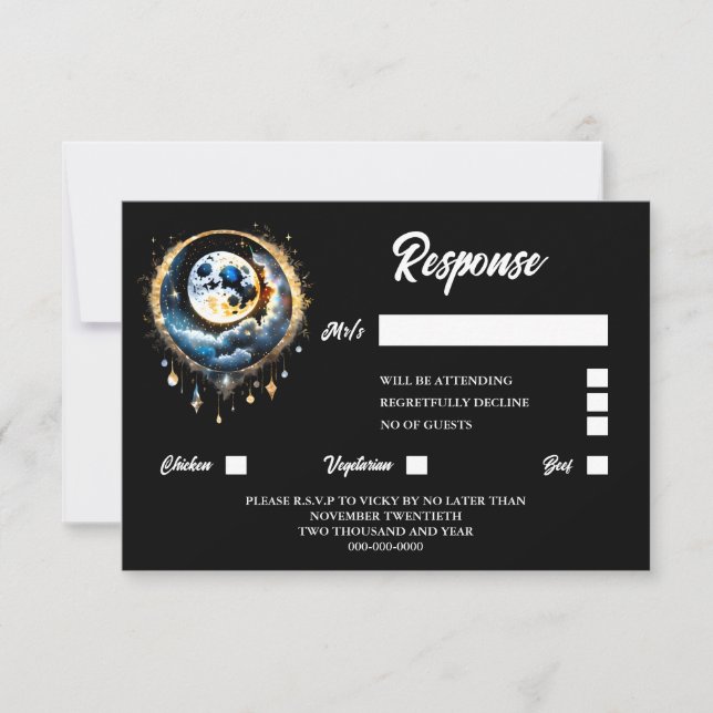 Full moon celestial starry night luna response (Front)