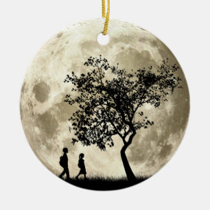Full Moon Ceramic Ornament