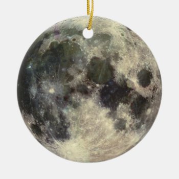 Full Moon Ceramic Ornament by Ars_Brevis at Zazzle