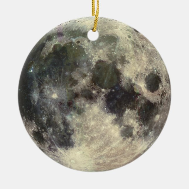 Full Moon Ceramic Ornament (Front)