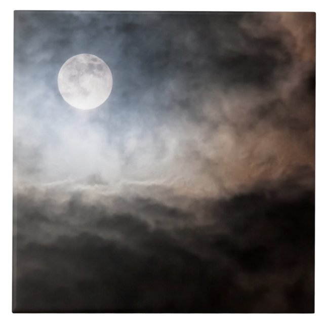 Full moon ceramic tile (Front)