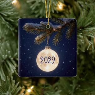 Full Moon Christmas Ornament