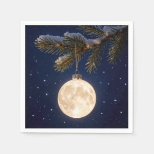 Full Moon Christmas Ornament Napkins