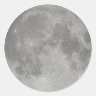 Full Moon Classic Round Sticker