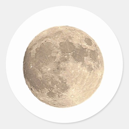 Full Moon Classic Round Sticker
