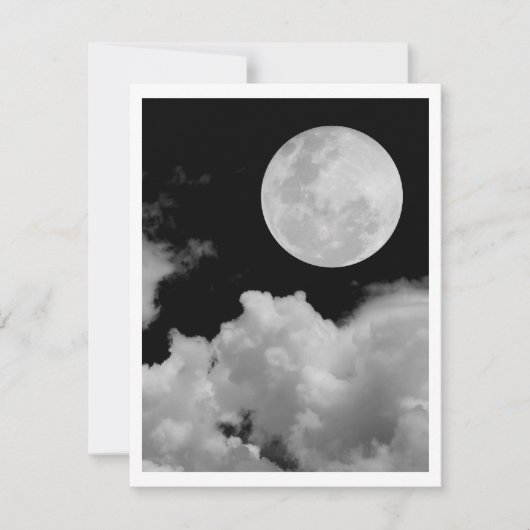 FULL MOON CLOUDS BLACK AND WHITE (Front)