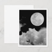 FULL MOON CLOUDS BLACK AND WHITE (Front/Back)