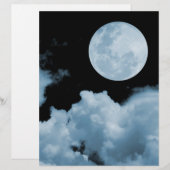 FULL MOON CLOUDS BLUE (Front/Back)