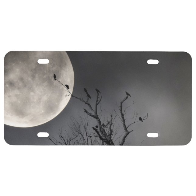 Full Moon Crows License Plate (Front)