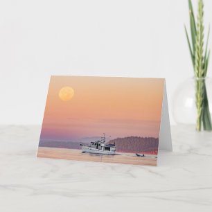 Full Moon Cruise San Juan Islands Thank You Card