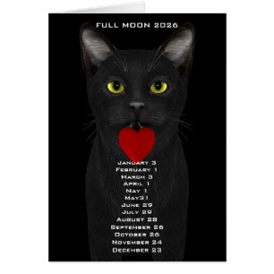 Full Moon Dates cat 2026 Cards