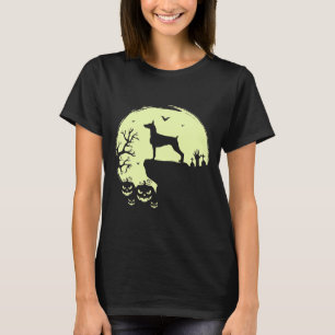Full Moon Doberman Halloween Dog For Humans Women T-Shirt