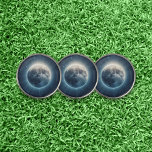 Full Moon Eclipse White Glow Golf Ball Marker<br><div class="desc">Elevate your golf game with the Full Moon Eclipse White Glow Golf Ball Marker. This unique marker features a captivating design of a full moon eclipse that glows in a soft white hue, adding a touch of mystique to your golf accessories. Stand out on the green with this enchanting golf...</div>