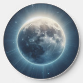 Full Moon Eclipse White Glow Wireless Charger (Front)
