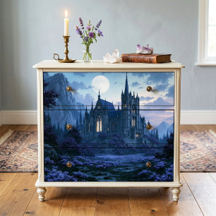 Full Moon Ethereal Gothic Cathedral Decoupage Tissue Paper