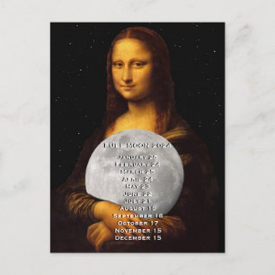 Full Moon Europe Calendar 2024 Postcard