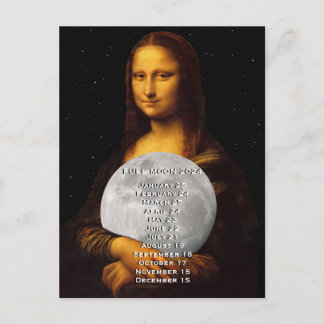 Full Moon Europe Calendar 2024  Postcard