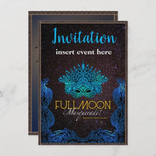 Full Moon Event Invitation Flat Card