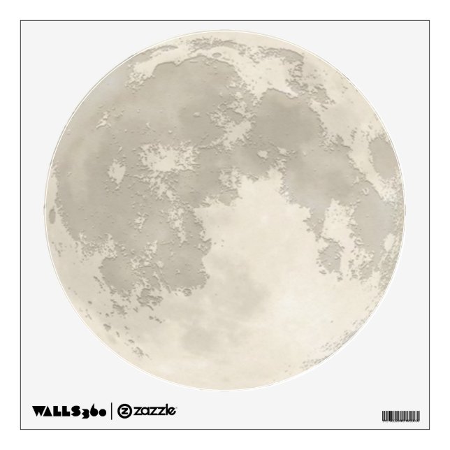 Full Moon Fabric Paper Wall Decal (Reusable) (Front)