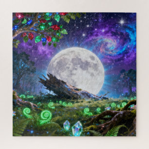 Full Moon Fantasy Forest Jigsaw Puzzle