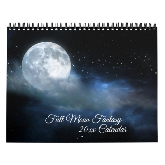 Full Moon Fantasy Lunar Surrealism Celestial Night Calendar (Cover)