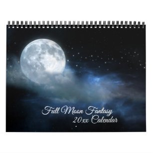 Full Moon Fantasy Lunar Surrealism Celestial Night Calendar