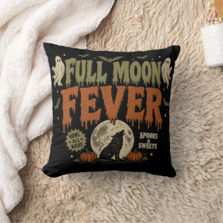 : Full Moon Fever Vintage Poster | Retro Throw Pillow