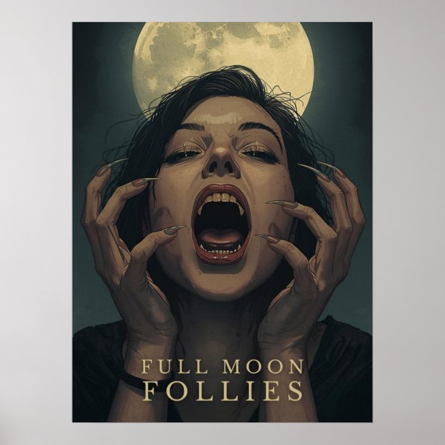 Full Moon Follies | Halloween Poster (Front)