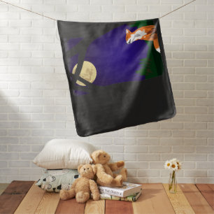 Full moon fox baby blanket