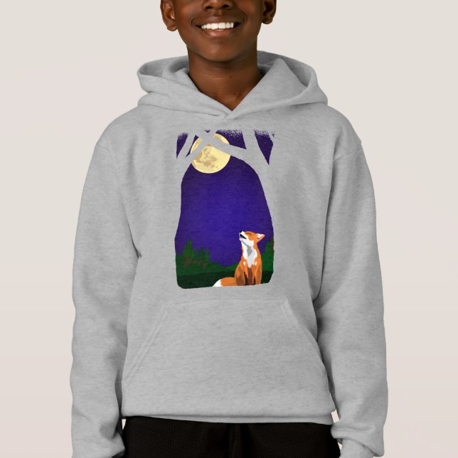 Full moon fox hoodie (Front)
