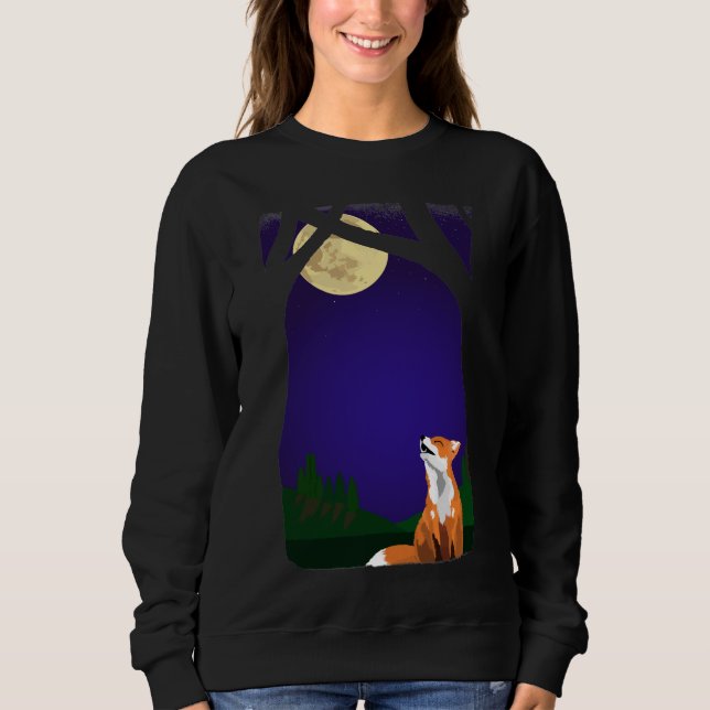 Full moon fox sweatshirt (Front)