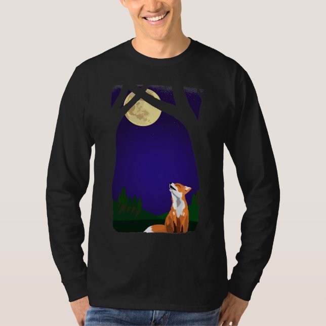 Full moon fox  T-Shirt (Front)