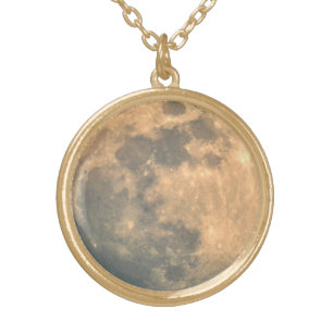 Full Moon Gold Plated Necklace