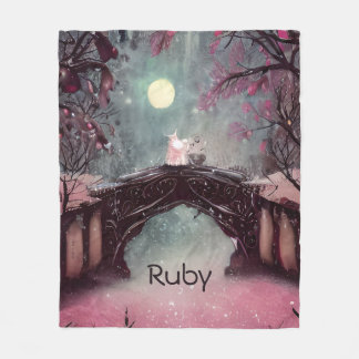 Full Moon Gothic Bridge Fleece Blanket