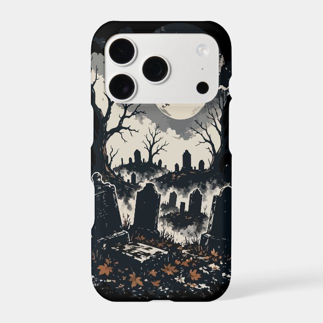 Full Moon Graveyard Iphone Case (Back)