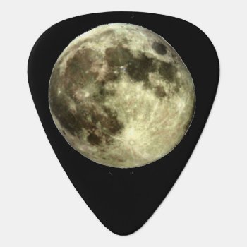 Full Moon Guitar Pick by interstellaryeller at Zazzle