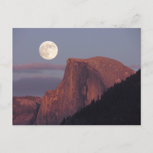 Full Moon Half Dome Postcard