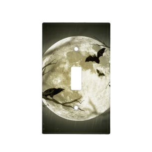 Full Moon Halloween Light Switch Cover