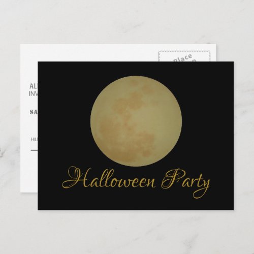 Full Moon Halloween Party Invitation