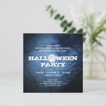 Full Moon Halloween Party invitation | Zazzle