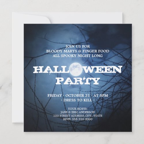 Full Moon Halloween Party invitation