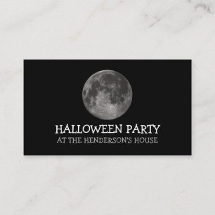 Full Moon, Halloween Party Ticket Invitation