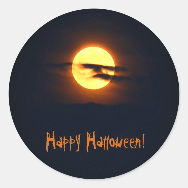 Full moon Halloween stickers (Front)