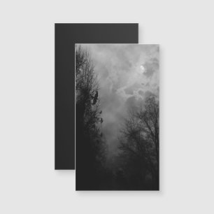Full Moon Haunted Sky with Ravens Magnetic Card