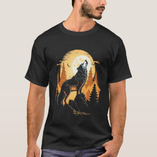 Full Moon Howling Wolf Wolves   1 T-Shirt