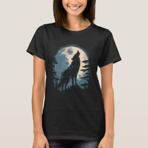 Full Moon Howling Wolf Wolves 2 T-Shirt