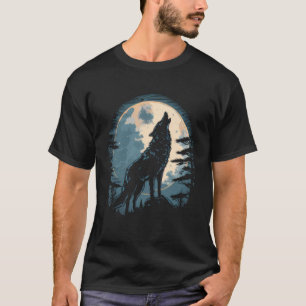 Full Moon Howling Wolf Wolves   2 T-Shirt