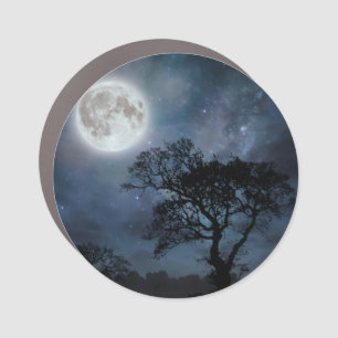Full Moon in a Starry Sky Car Magnet