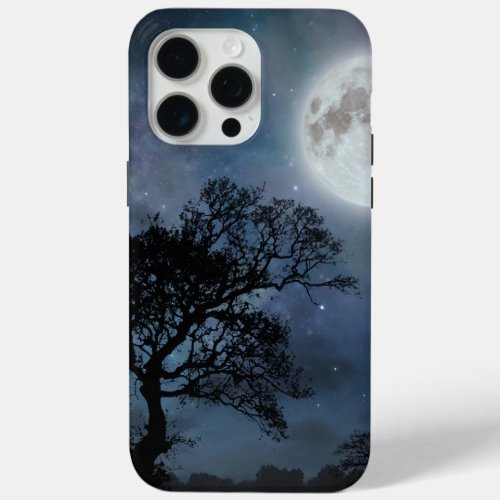 Full Moon in a Starry Sky iPhone 15 Pro Max Case