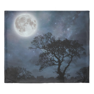 Full Moon in a Starry Sky Duvet Cover